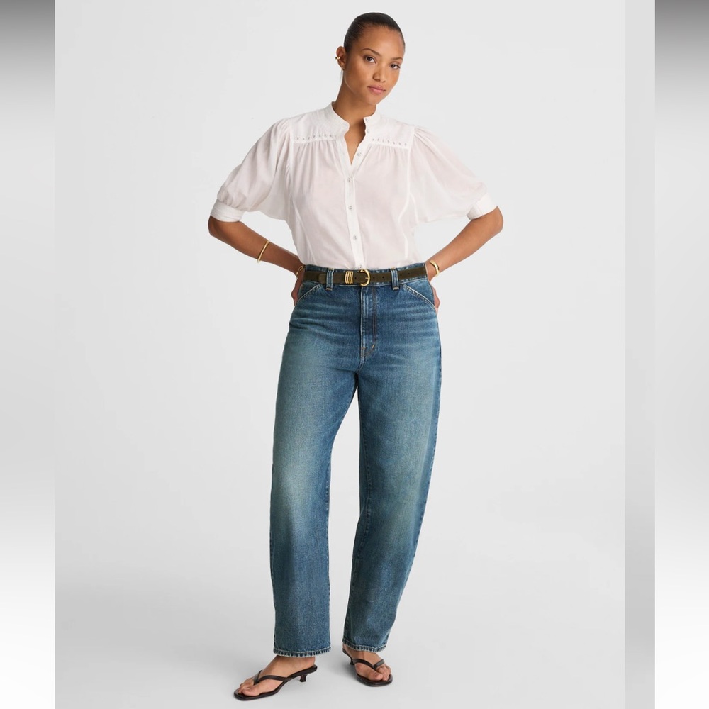 Madewell The Curvy Balloon Jean in Greendale Wash